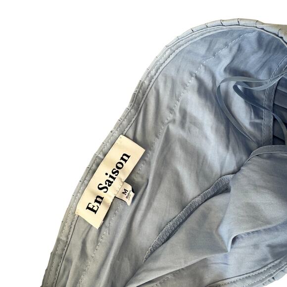 NWOT En Saison Light Blue Poplin Blouse Women's Size Medium - Picture 4 of 5